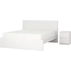 Yatak Odası Takımı, Beyaz, 160X200 Cm, 2'li Set - 160 x 200 cm