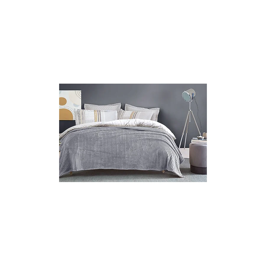 Yataş Holly Gri 200x220 cm Welsoft Çift Kişilik Battaniye