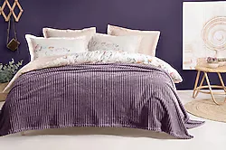 Yataş Holly Kül Moru 200x220 cm Welsoft Çift Kişilik Battaniye