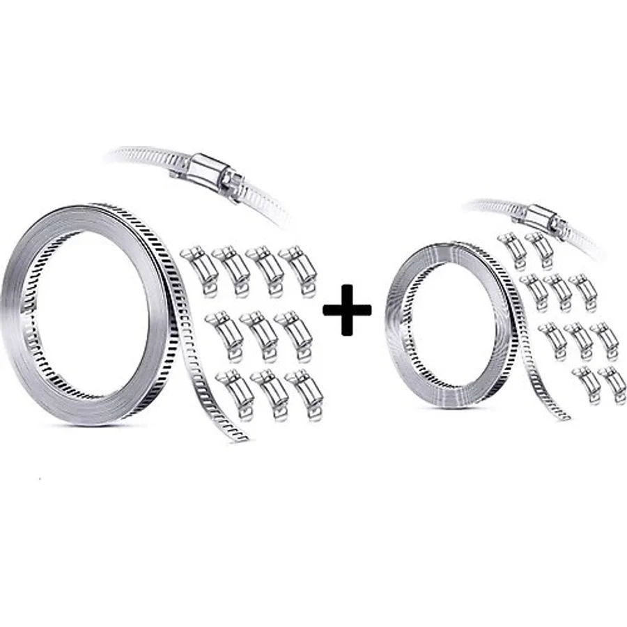 Yate10 Şerit Kelepçe Set 300cm Şerit 20 Adet Kelepçe