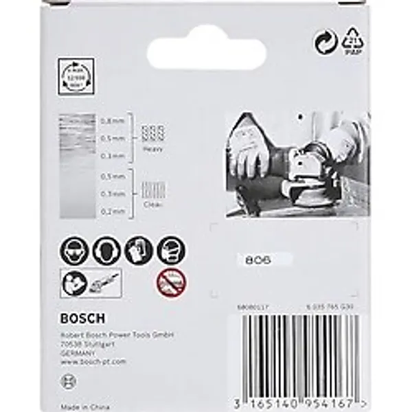 Yavuz Group Professional 1 x Dalgalı Tencere Fırçası Clean (Metal, X-Lock, Ø 75 Mm, Tel Kalınlığı 0,3 Mm, Çap 115 Mm, Açılı Taşlama Makinesi Aksesuarı) - Adaçayı Yeşili