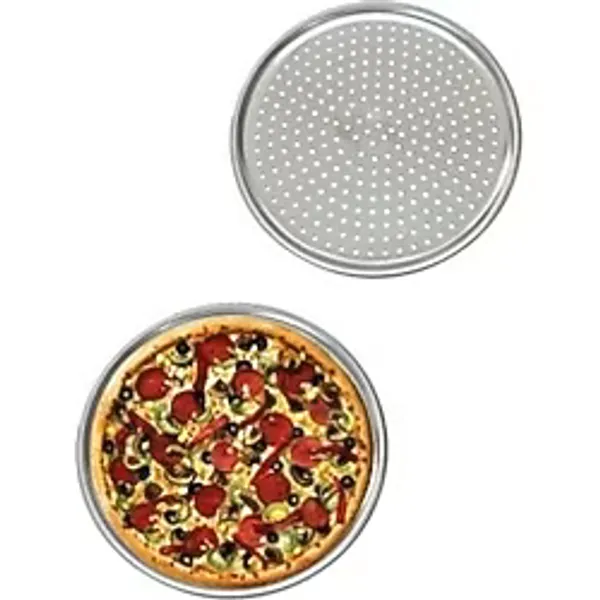 Yayke 2'li Çelik Lüx Delikli Pizza Tepsisi 24 cm - 2 Adet