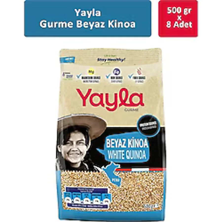 Yayla Gurme Beyaz Kinoa 500 gr 8'li