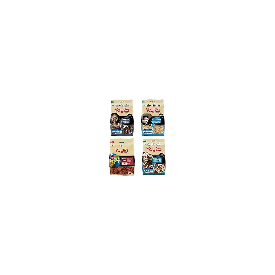 Yayla Gurme Beyaz/Siyah/Kırmızı/Karışık Kinoa 500 Gr 4 Lü Set