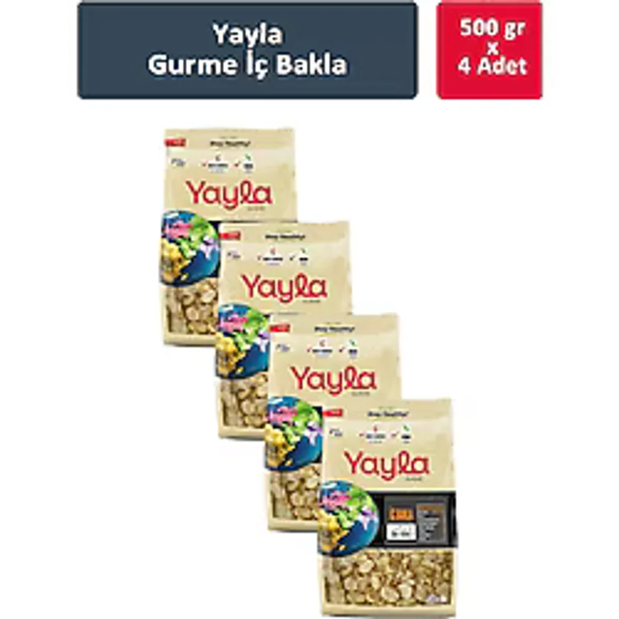 Yayla Gurme Iç Bakla 500 gr x 4 Adet