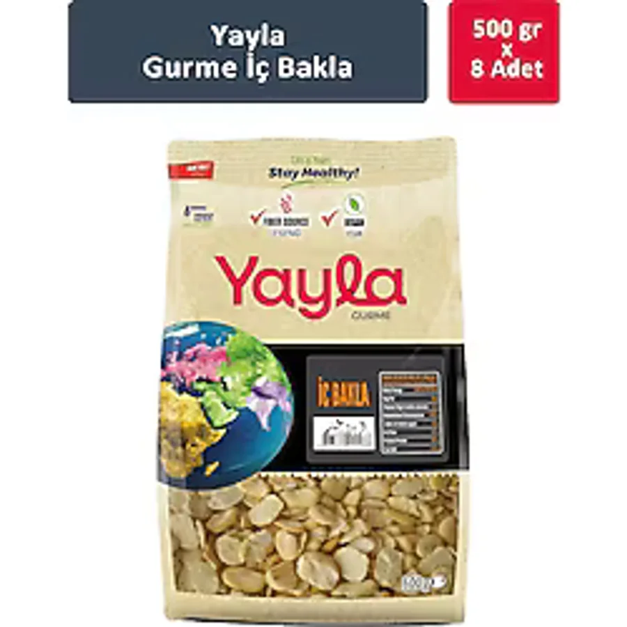 Yayla Gurme Iç Bakla 500 gr x 8 Adet