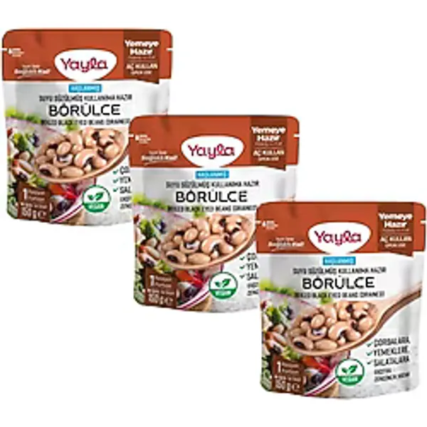 Yayla Haşlanmış Suyu Süzülmüş Börülce 150 gr X3