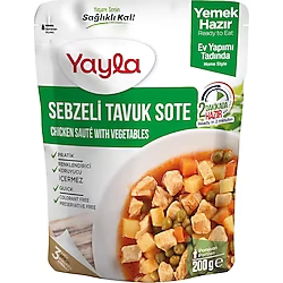 Yayla Sebzeli Tavuk Sote 200 gr