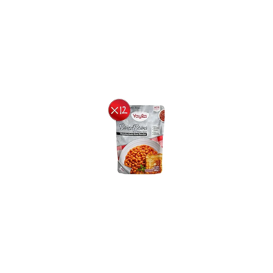 Yayla Yemek Hazır Baked Beans Domates Soslu Kuru Fasulye 400 G X12 - 4,8 kg