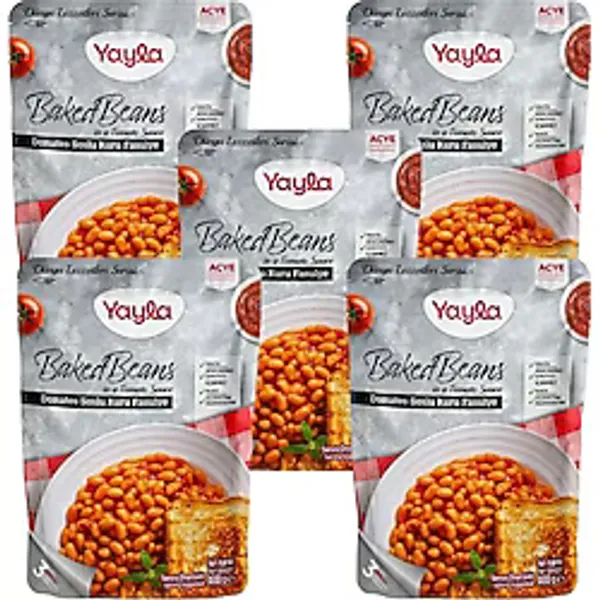 Yayla Yemek Hazır Baked Beans Domates Soslu Kuru Fasulye 400 G X5 - 2 kg