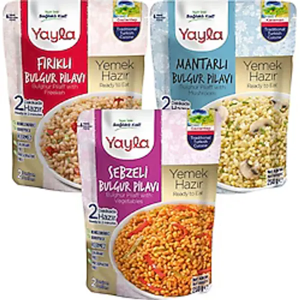 Yayla Yemek Hazır Bulgur Pilavı 3'lü Karma Paket-2 - 750 gr