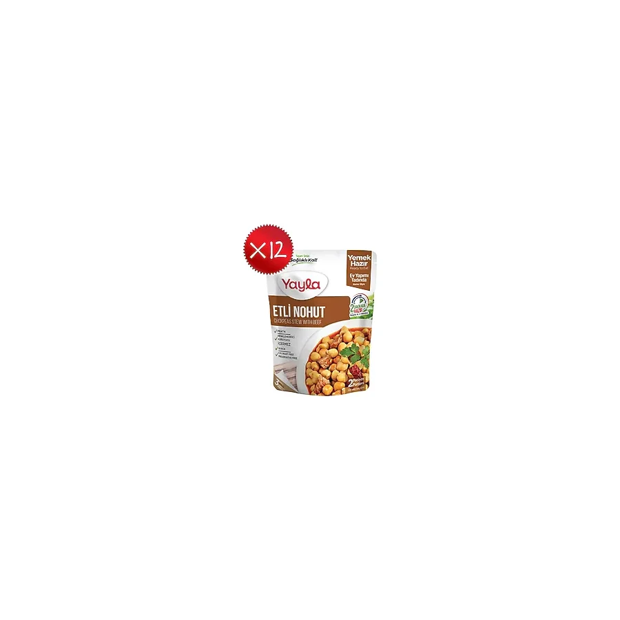 Yayla Yemek Hazır Etli Nohut 250 gr X12 - 3 kg