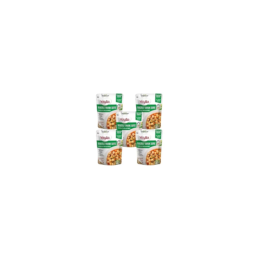 Yayla Yemek Hazır Sebzeli Tavuk Sote 200 gr X5 - 1 kg