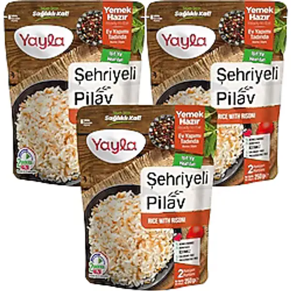 Yayla Yemek Hazır Şehriyeli Pirinç Pilavı 250 gr x3 - 750 gr