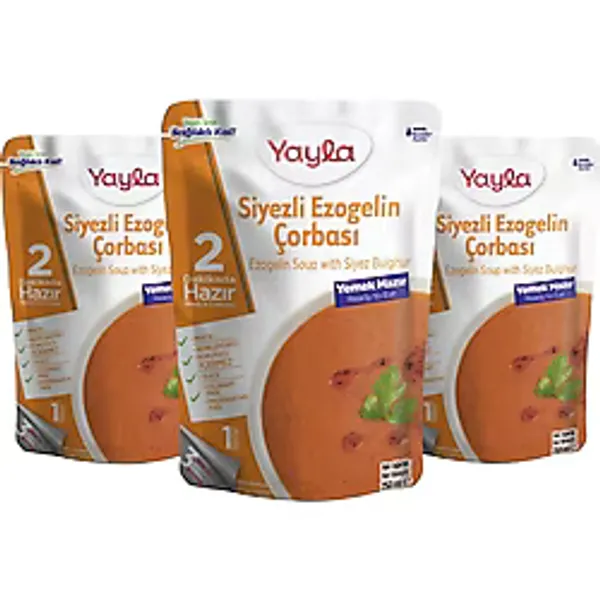 Yayla Yemek Hazır Siyezli Ezogelin Çorbası 250 gr x3 - 750 gr
