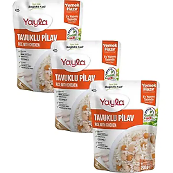 Yayla Yemek Hazır Tavuklu Pilav 200 gr X3 - 600 gr