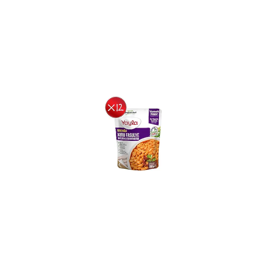 Yayla Yemek Hazır Tereyağlı Kuru Fasulye 250 gr X12 - 3 kg