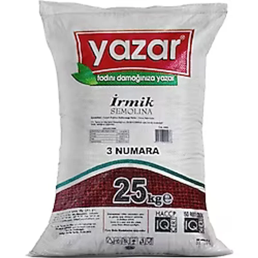 Yazar 25 kg İrmik 3 Numara