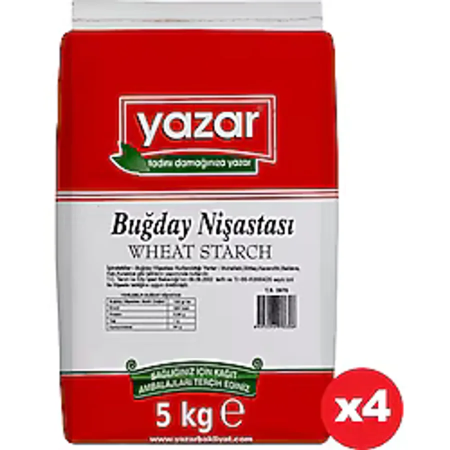 Yazar 5 kg 4 Paket Buğday Nişastası