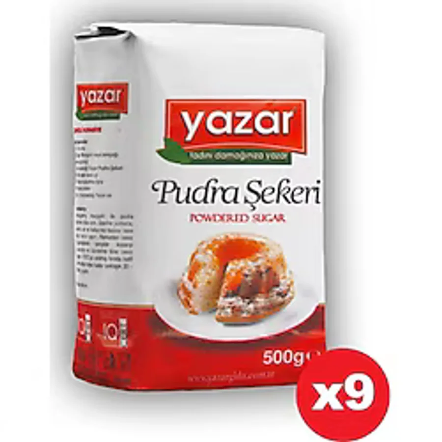 Yazar 500 gr 9 Paket Pudra Şekeri