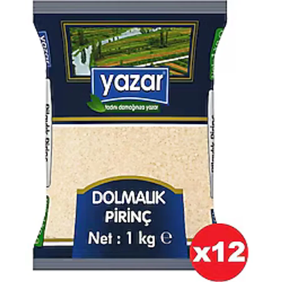 YAZAR DOLMALIK SÜTLAÇLIK KIRIK PİRİNÇ 1 Kg x 12 Paket