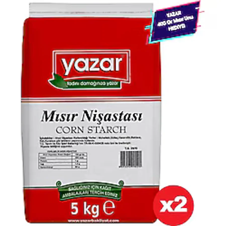 Yazar Mısır Nişastası 5 Kg x 2 Paket