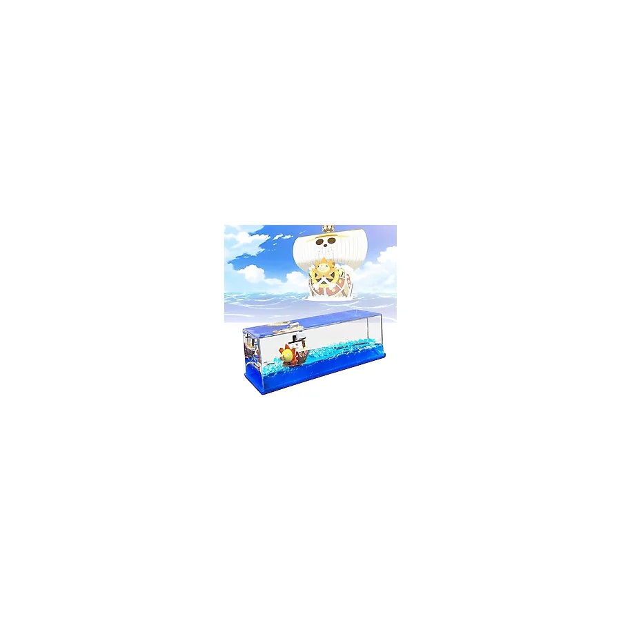 Ycaaeo Yolcu gemisi One Piece Fluid Drift şişe Thousand Sunny Ship Fluid Drift Bottle, tek kutuda batmayan tekne, korsan gemi dekorasyonu, ev, araba, vitrinler, masa dekorasyonu için bir gemi