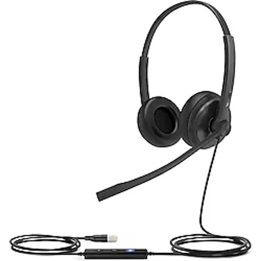 Yealink UH34 Duo Teams USB Kulak Üstü Çağrı Merkezi Kulaklığı