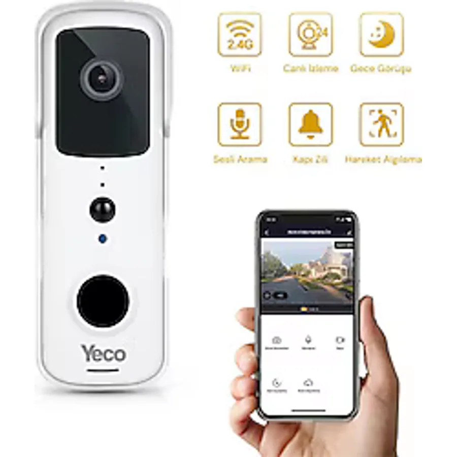 Yeco BD-10 Akıllı Görüntülü Kapı Zili