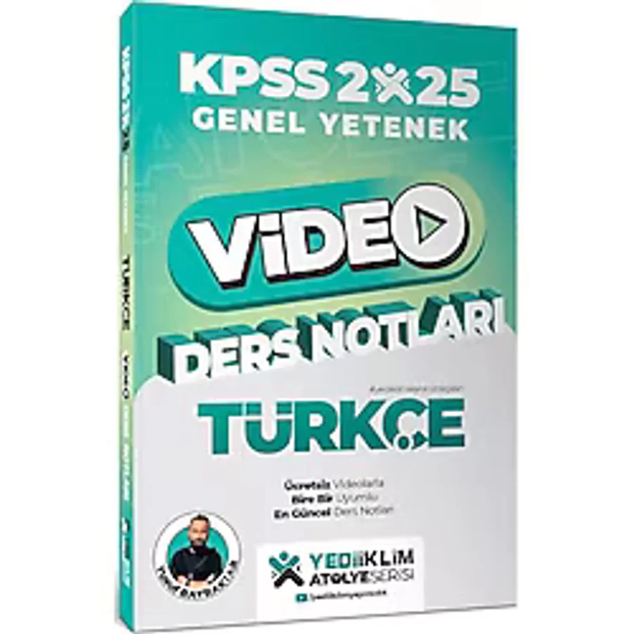 Yediiklim 2025 Kpss Genel Yetenek Atölye Serisi Türkçe Video Ders Notları