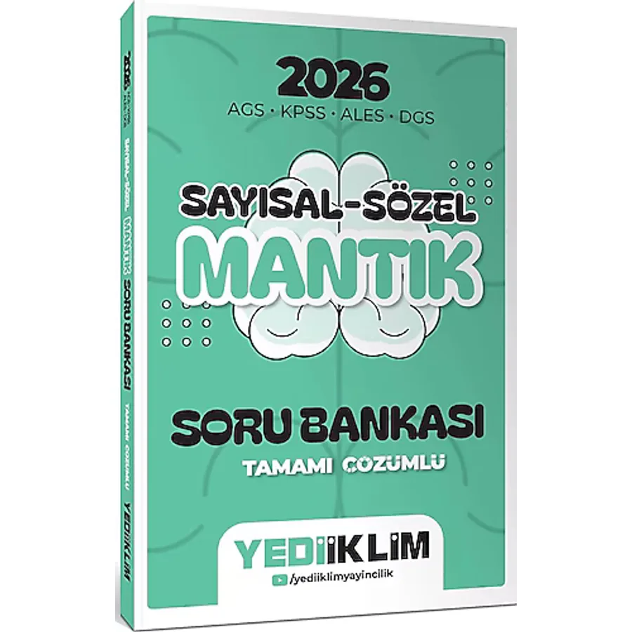 Yediiklim 2026 AGS KPSS ALES DGS Sayısal Sözel Mantık Tamamı Çözümlü Soru Bankası