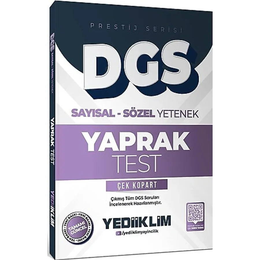 Yediiklim 2026 DGS Prestij Serisi Sayısal Sözel Yetenek Çek Kopart Yaprak Test