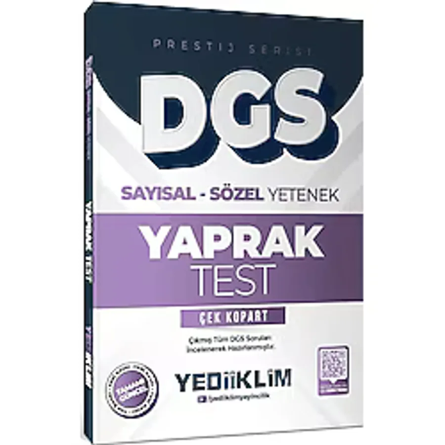 Yediiklim 2026 DGS Prestij Serisi Sayısal Sözel Yetenek Çek Kopart Yaprak Test