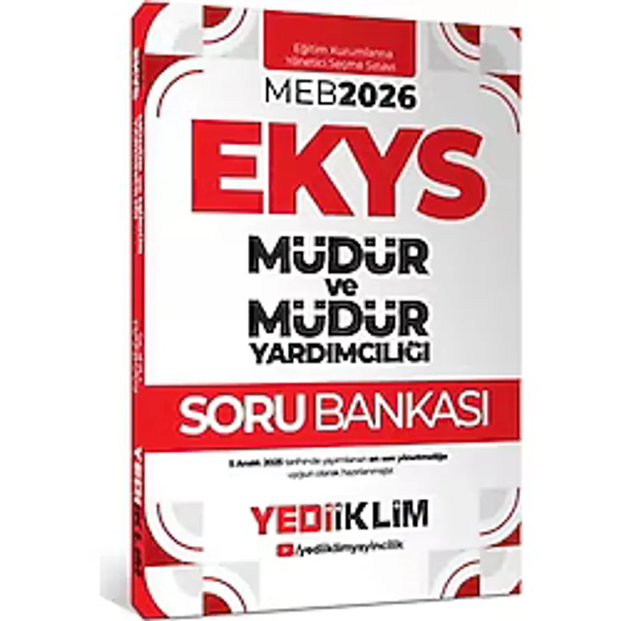 Yediiklim 2026 MEB EKYS Müdür ve Yardımcılığı Soru Bankası Yediiklim Yayınları