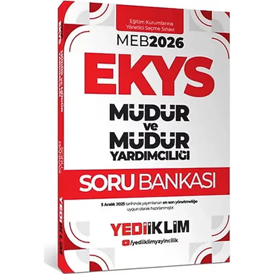 Yediiklim 2026 MEB EKYS Müdür ve Yardımcılığı Soru Bankası Yediiklim Yayınları