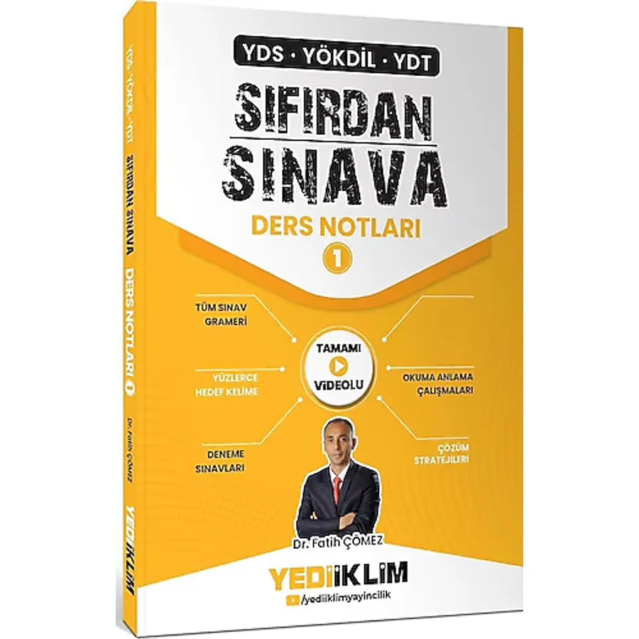 Yediiklim 2026 Yds Yökdil Ydt Sıfırdan Sınava Tamamı Videolu Ders Notları 1. Kitap