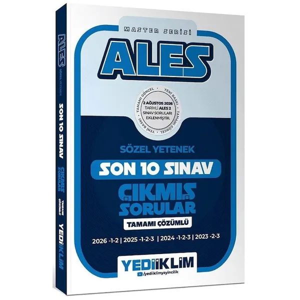 Yediiklim 2027 ALES Master Sözel Yetenek Çıkmış Sorular Son 10 Sınav Çözümlü
