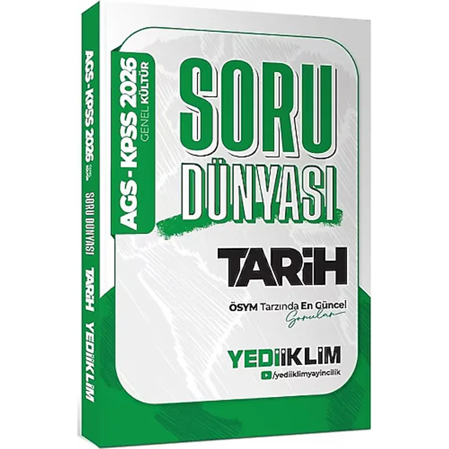 Yediiklim Yayınları 2026 KPSS-AGS Genel Kültür Tarih Soru Dünyası