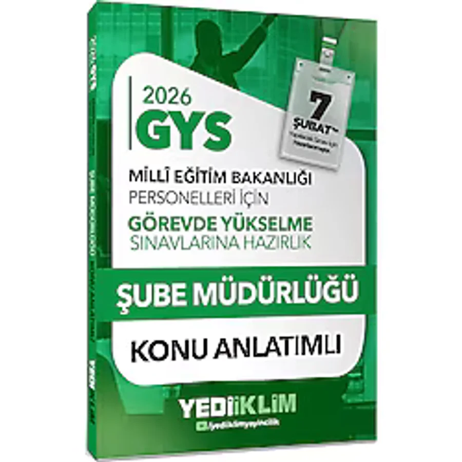 Yediiklim Yayınları 2026 MEB GYS Şube Müdürlüğü Konu Anlatımı