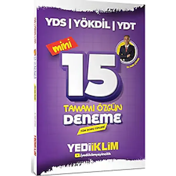 Yediiklim Yayınları 2026 YDS YÖKDİL YDT Tüm Soru Tipleri Tamamı Özgün Mini 15 Deneme