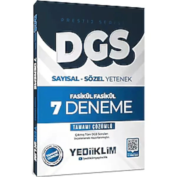 Yediiklim Yayınları 2027 ÖSYM Ne Sorar DGS Tamamı Çözümlü Fasikül 7 Deneme