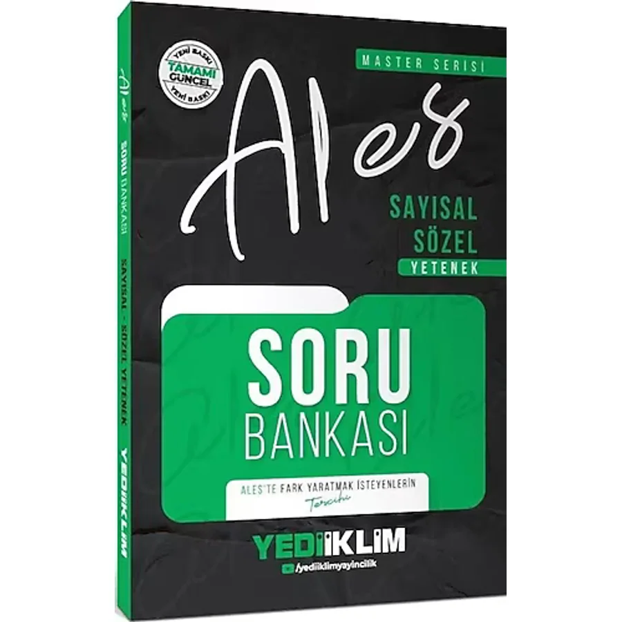 Yediiklim Yayınları Yediiklim Yayınları ALES Sayısal Sözel Yetenek Soru Bankası