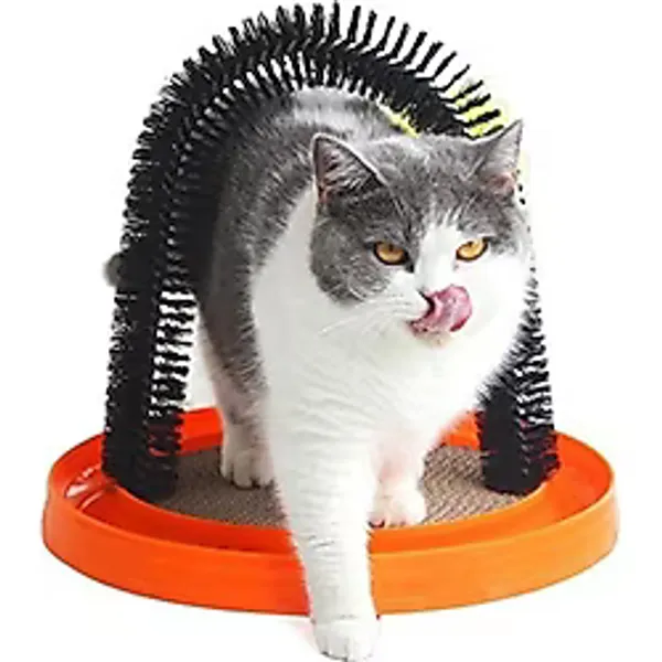 Yemcipetshop 4 Fonksiyonlu Kedi Kaşınma ve Tırmalama Oyun Fırçası