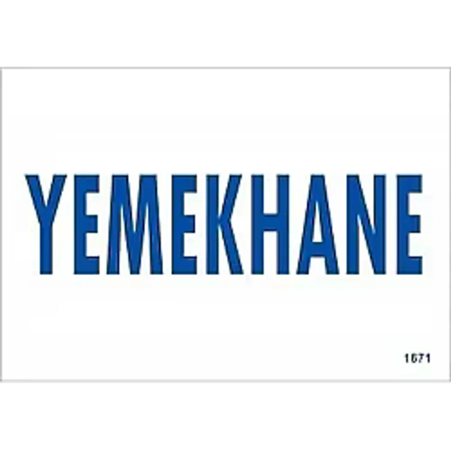 Yemekhane Uyarı Levhası 17,5x25 KOD:1671