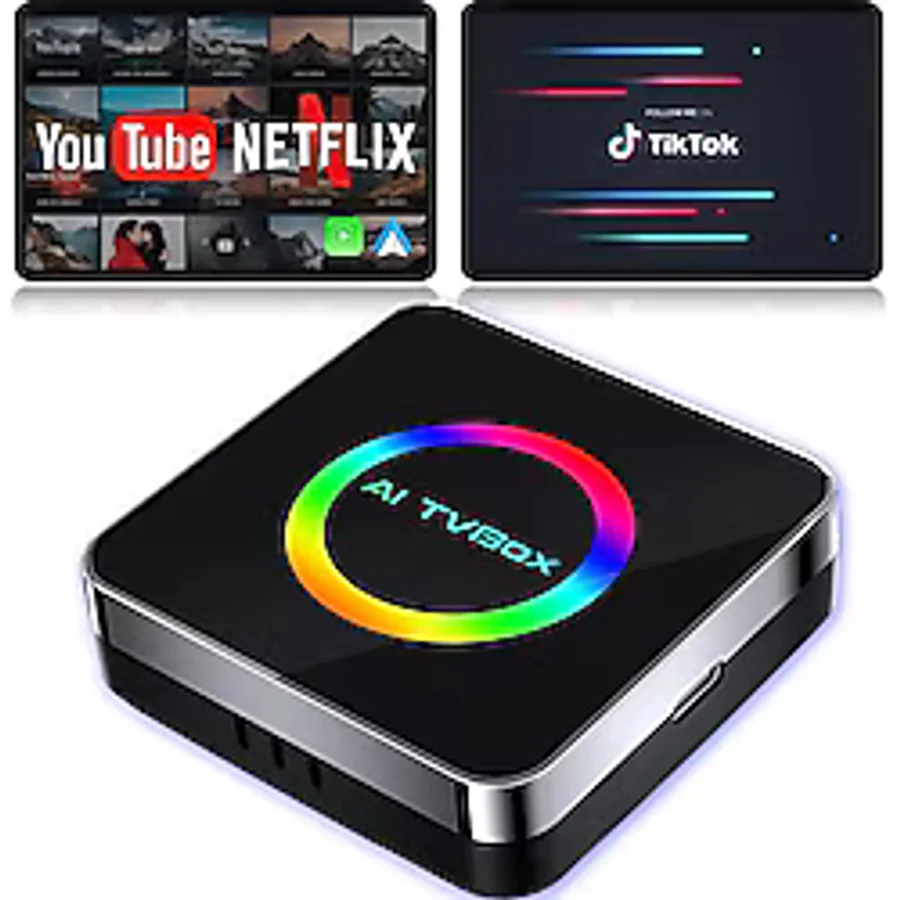 Yeni Nesil Araç Carplay ve Android Auto Aı Box 4GB+64GB Android 14 Kablosuz Carplay & Android Auto Adaptörü Youtube & Netflix & Navigasyon Destekli Multimedya
