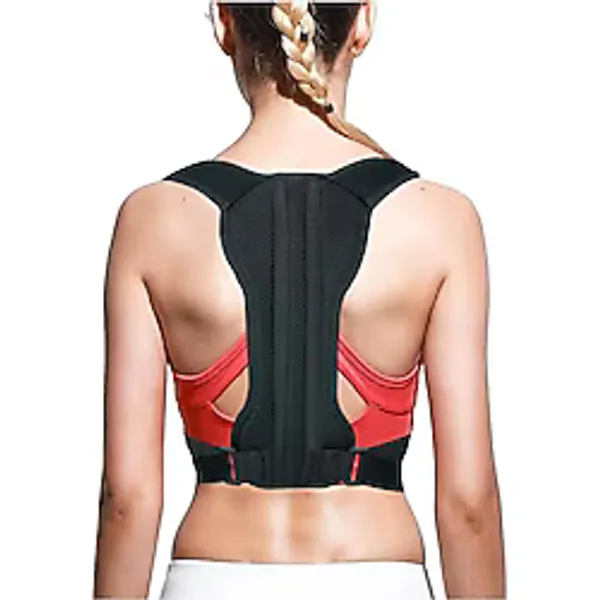 Yeni Nesil Kamburluk Önleyici Sırt Dik Duruş Korsesi Unisex Siyah Medikal Korse Ortopedik