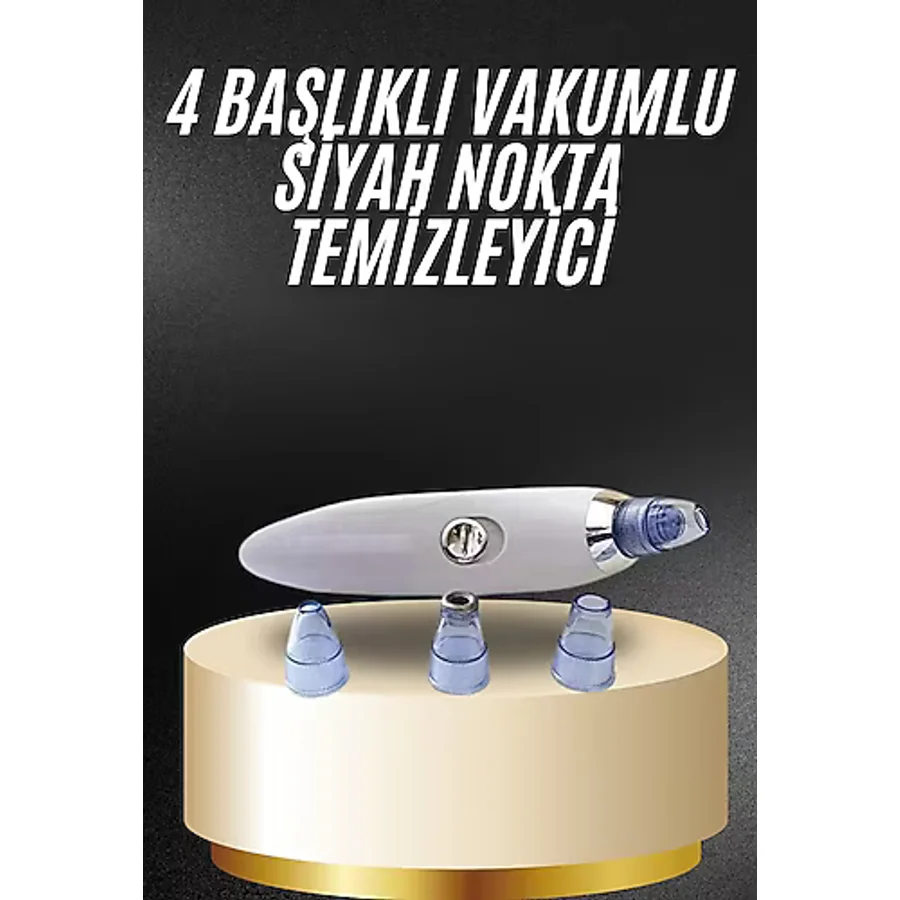 Yeni Nesil Vakumlu Pilli Siyah Nokta ve Yüz Temizleme Cihazı 4 Başlıklı