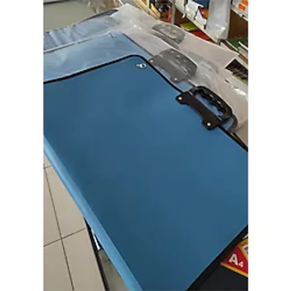 Yerli Mavi Sök Tak Askılı Resim Dosyası - Okul Çantası- Proje Çantası 35x50 Cm