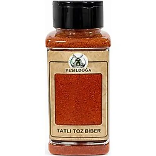 Yeşil Doğa Tatlı Toz Biber 120GR PET Katkısız ve Doğal Renk Verici Özelliğiyle - 1 Adet