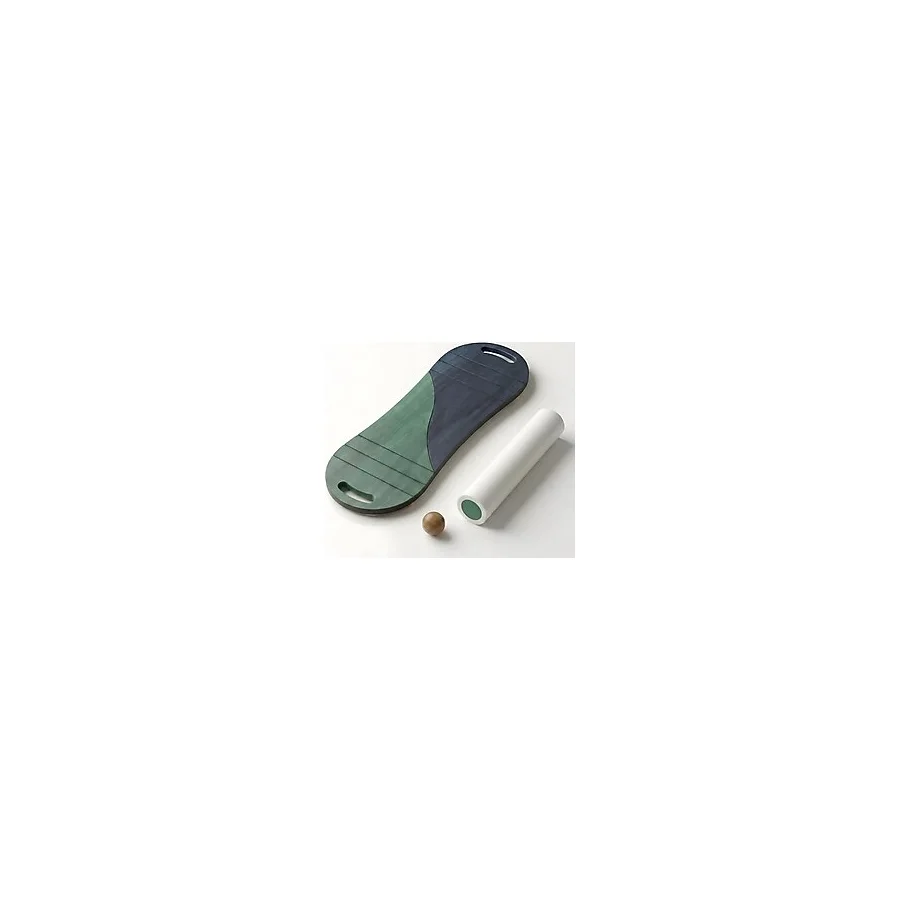 Yeşil/Lacivert Denge Tahtası Balance Roller Board Çift Fonksiyonlu Sörf Eğitim Tahtası Kaykay Eğitim Tahtası 73 x 28 CM - RB13